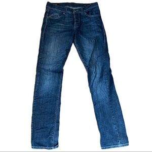 William Rast straight leg button fly dark  wash jeans size 30